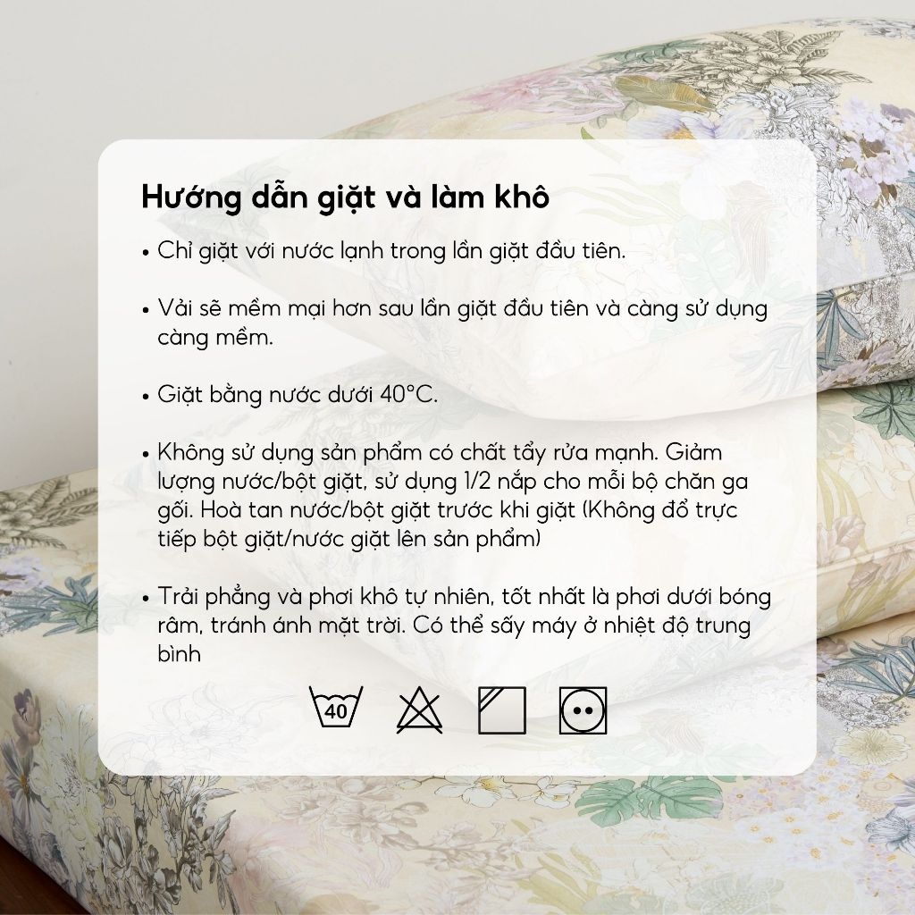 Vỏ gối nằm Cotton 40S họa tiết - Ly ly