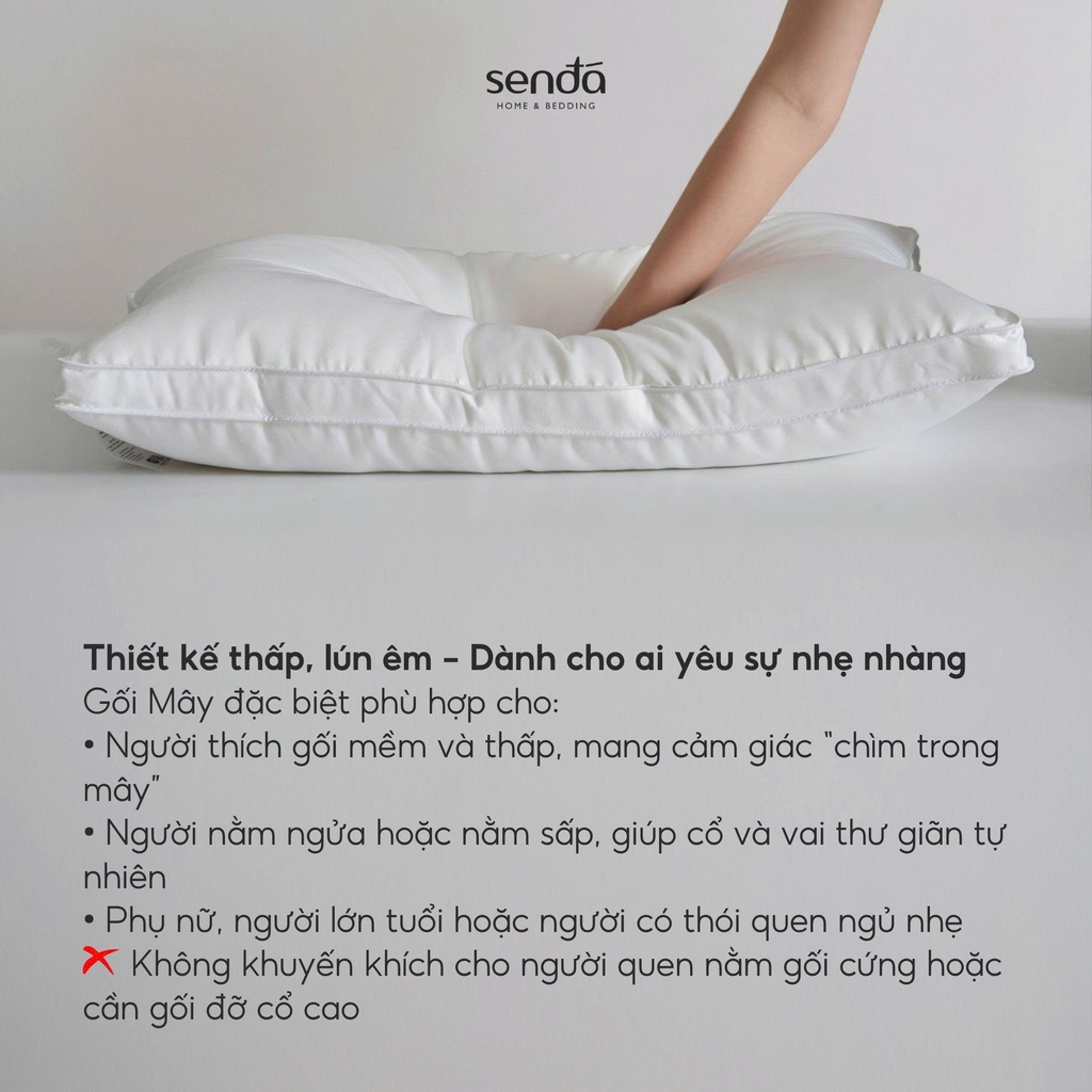 Ruột gối Mây 50x70 bông Microfiber