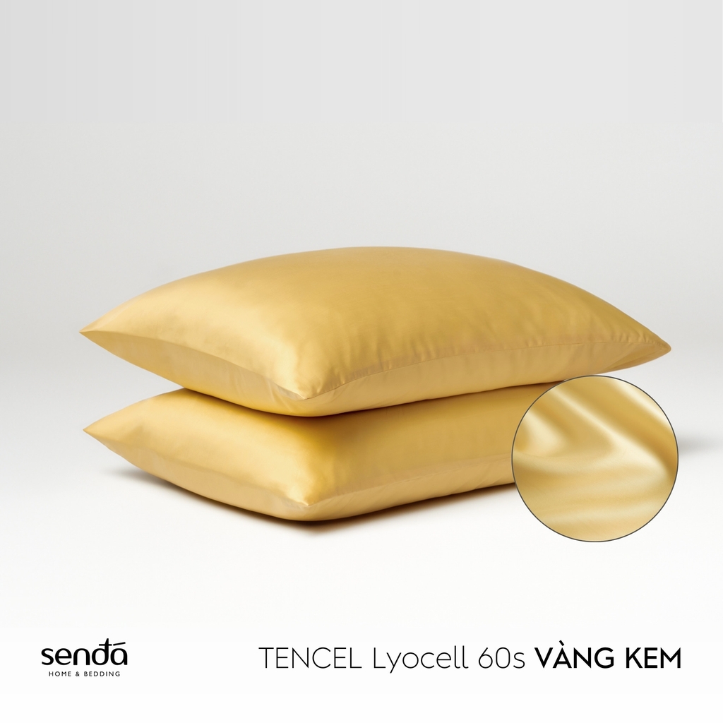 Vỏ gối nằm Lụa Tencel trơn màu