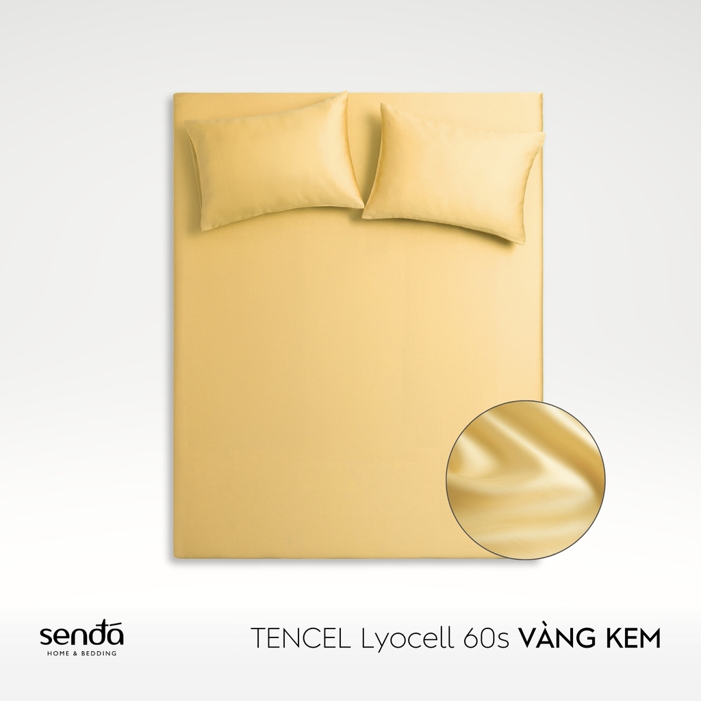 Bộ ga gối 3 món Lụa Tencel trơn màu