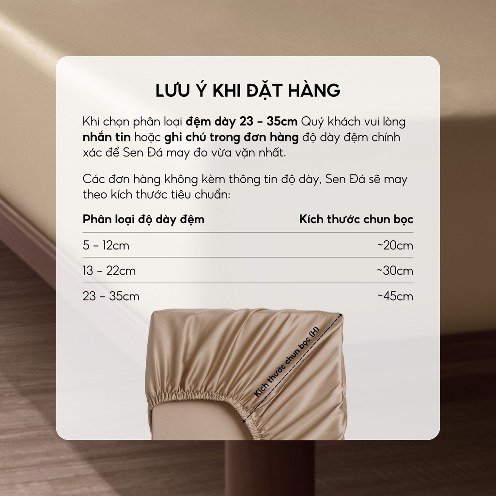 Ga giường Lụa Tencel Cotton trơn màu