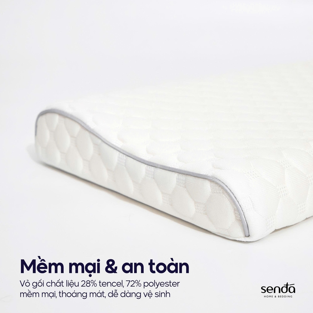 Gối cao su non hỗ trợ ngủ ngon cho bé, ruột gối ngủ sâu Memory Foam trẻ em cao cấp