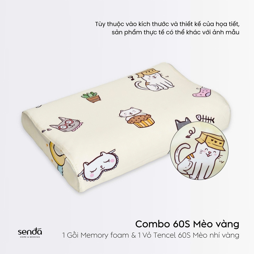Gối cao su non hỗ trợ ngủ ngon cho bé, ruột gối ngủ sâu Memory Foam trẻ em cao cấp
