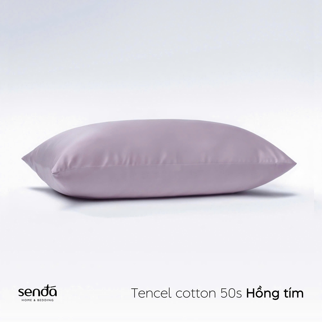 Vỏ gối nằm Tencel Cotton họa tiết trơn màu