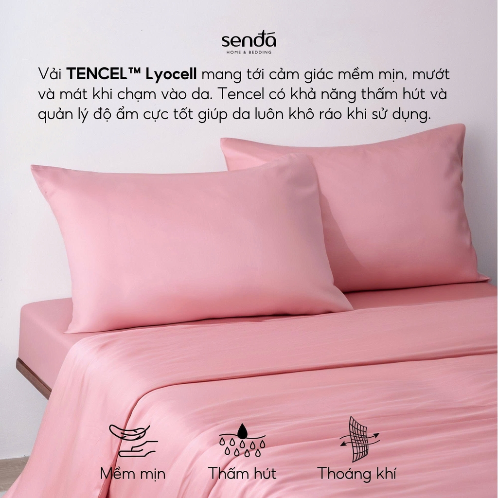 Vỏ chăn bông Lụa Tencel trơn màu 5