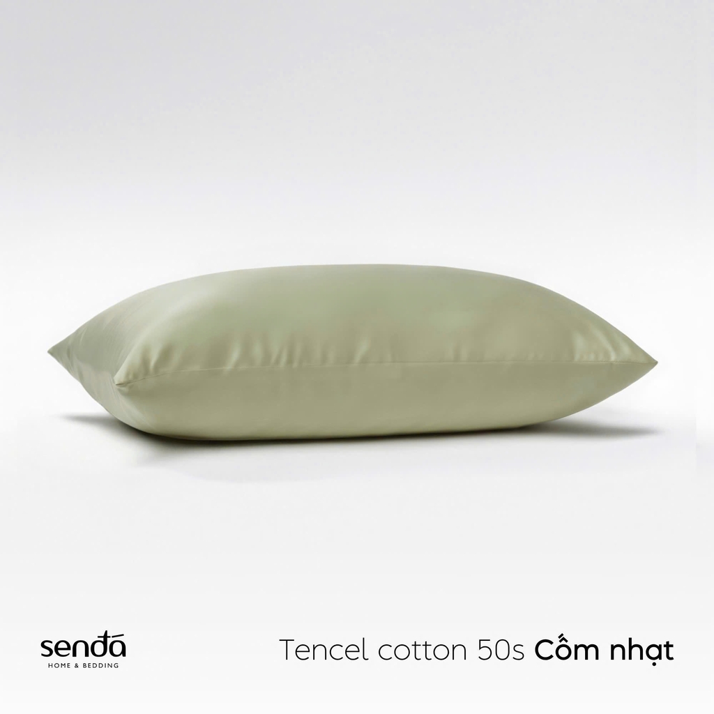 Vỏ gối nằm Tencel Cotton họa tiết trơn màu
