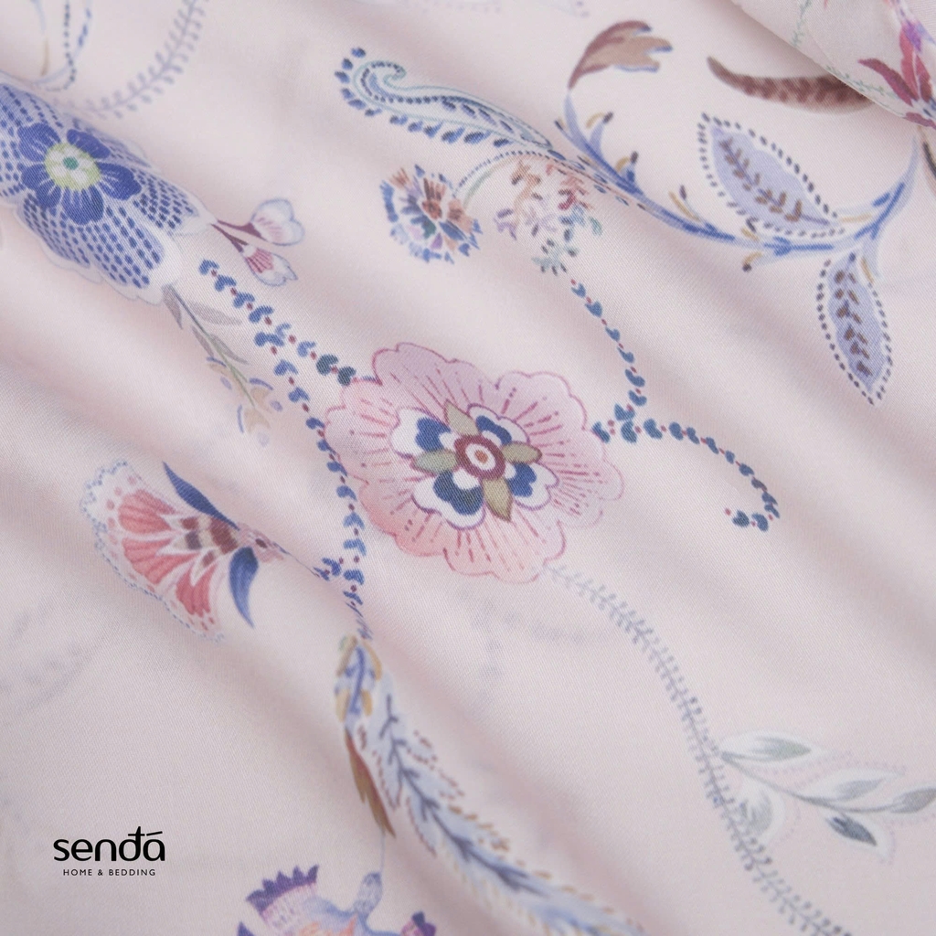 Vỏ gối nằm Lụa Tencel 60S họa tiết - Anh đào