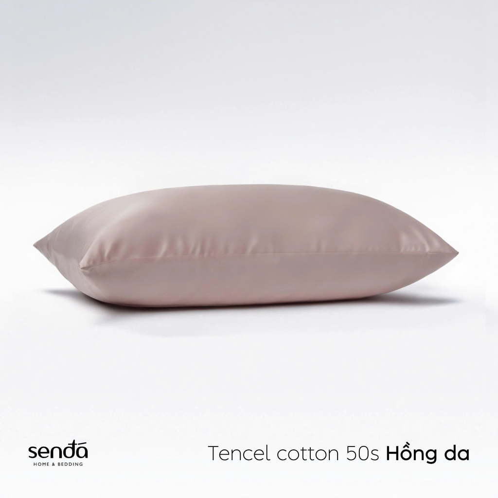 Vỏ gối nằm Tencel Cotton họa tiết trơn màu
