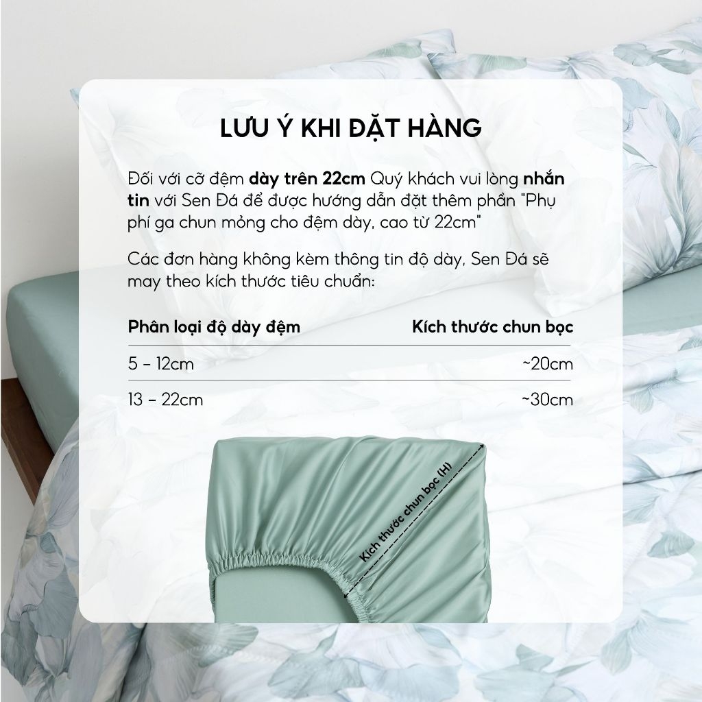 Bộ chăn ga gối 4 món (chăn chần bông) Tencel Cotton họa tiết - Bích vân