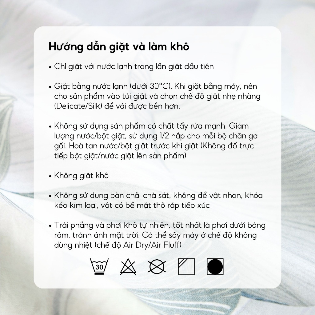 Bộ chăn ga gối 5 món Tencel Cotton họa tiết - Liễu hoa