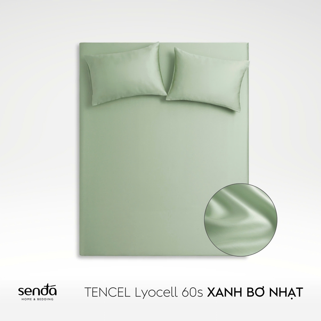 Bộ ga gối 3 món Lụa Tencel trơn màu