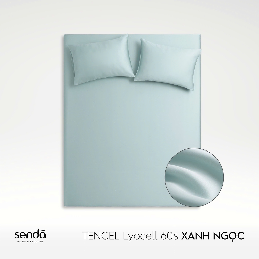 Bộ ga gối 3 món Lụa Tencel trơn màu