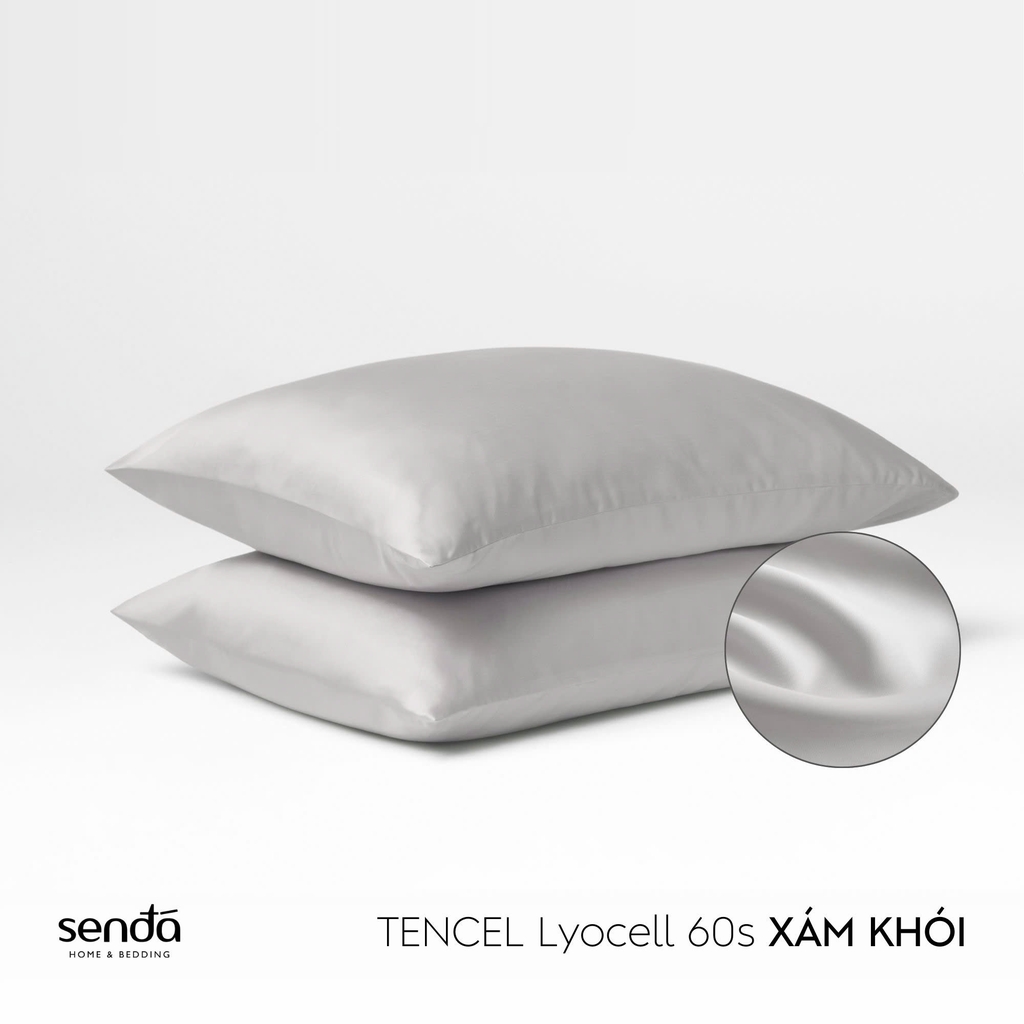 Vỏ gối nằm Lụa Tencel trơn màu