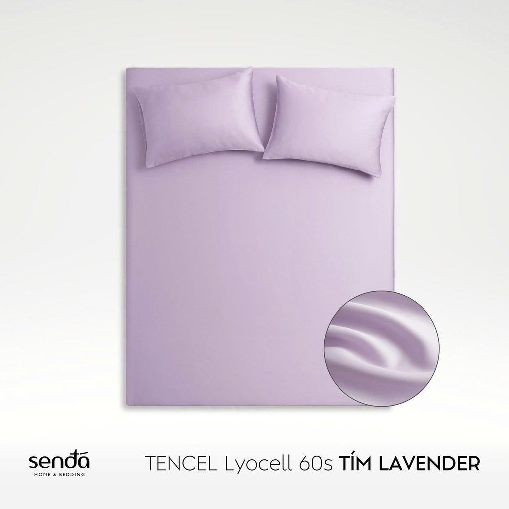 Bộ ga gối 3 món Lụa Tencel trơn màu