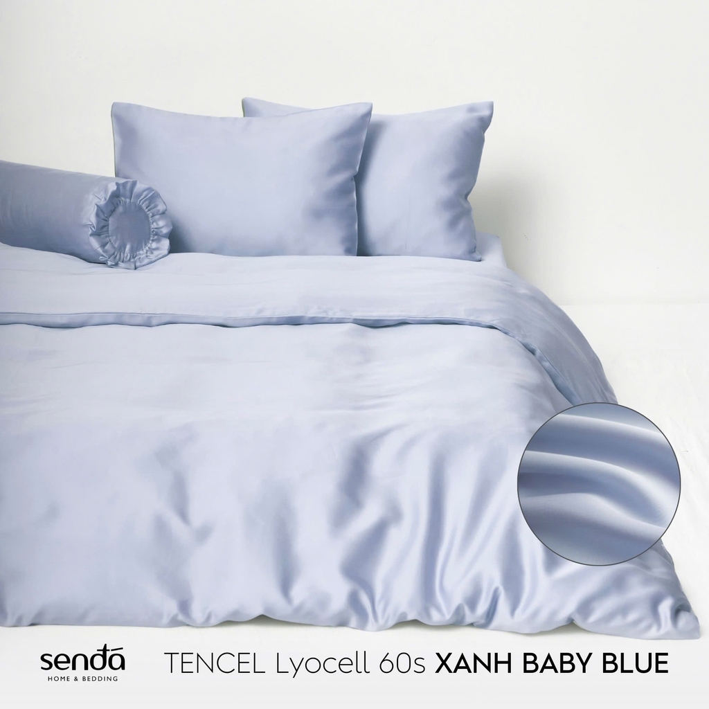 Bộ 5 món chăn ga gối Lụa Tencel trơn màu