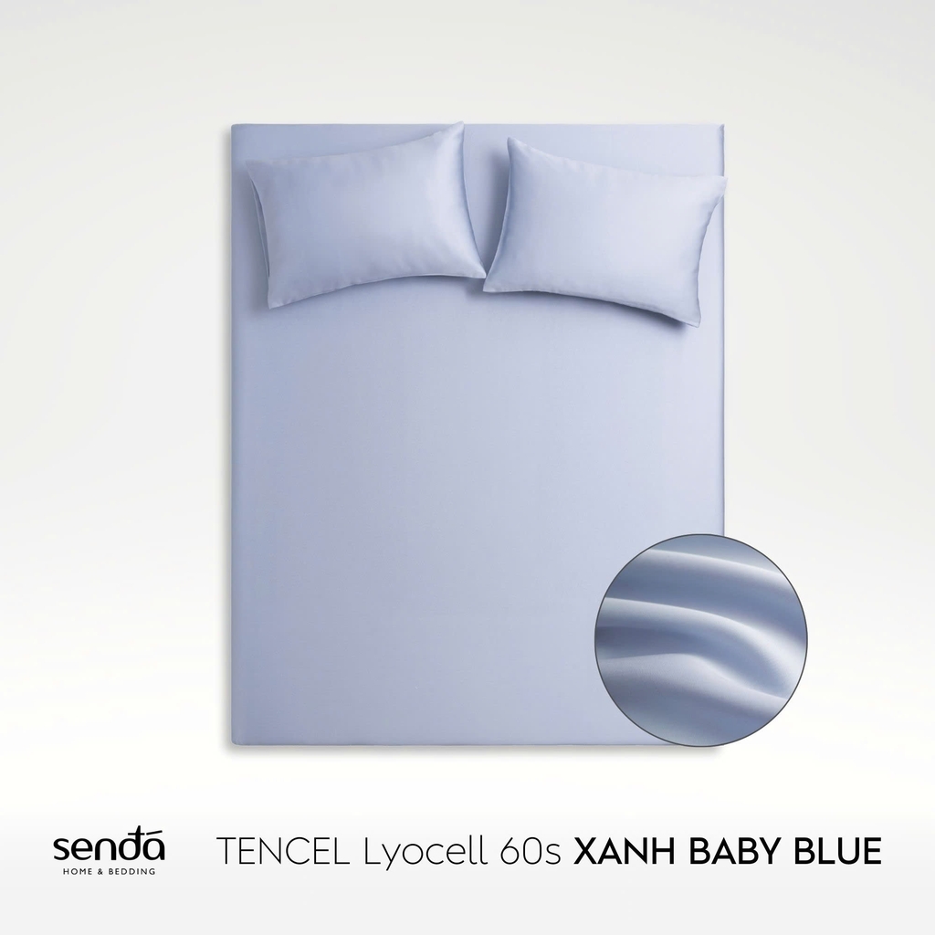 Bộ ga gối 3 món Lụa Tencel trơn màu