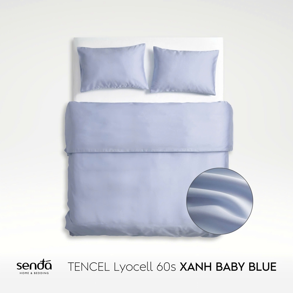 Bộ chăn gối 3 món Lụa Tencel trơn màu