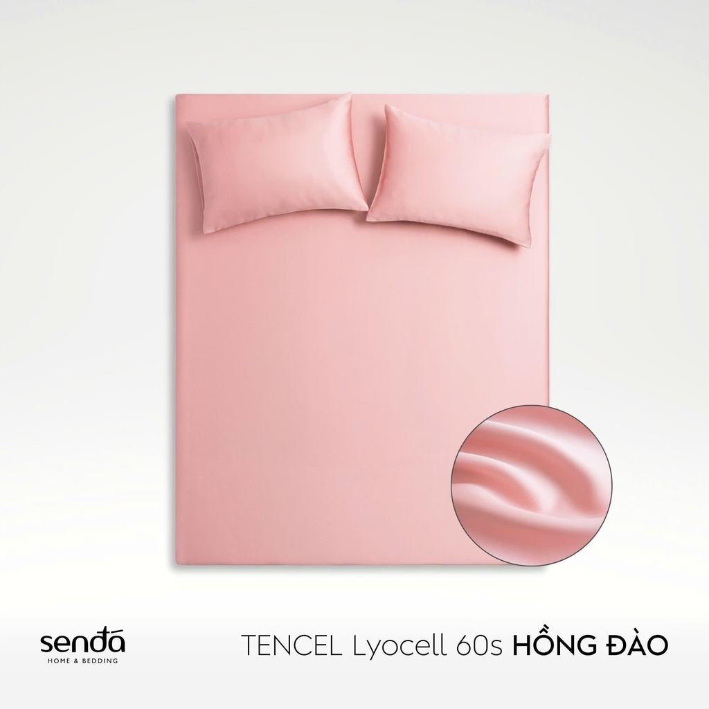 Bộ ga gối 3 món Lụa Tencel trơn màu