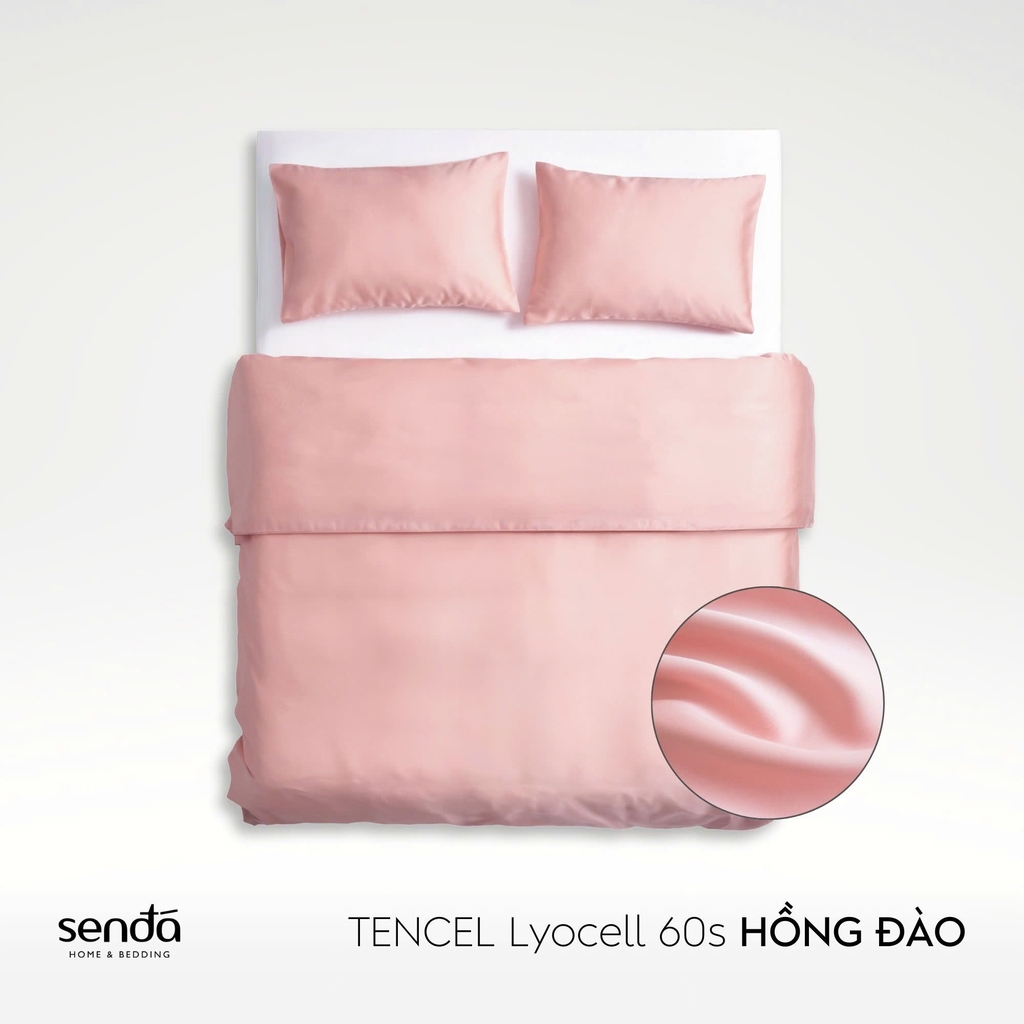 Bộ chăn gối 3 món Lụa Tencel trơn màu 5