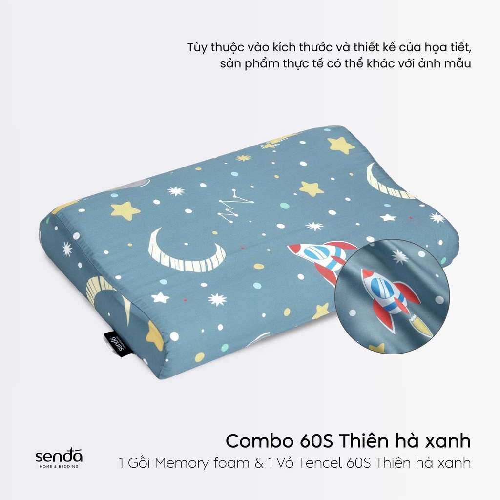 Gối cao su non hỗ trợ ngủ ngon cho bé, ruột gối ngủ sâu Memory Foam trẻ em cao cấp