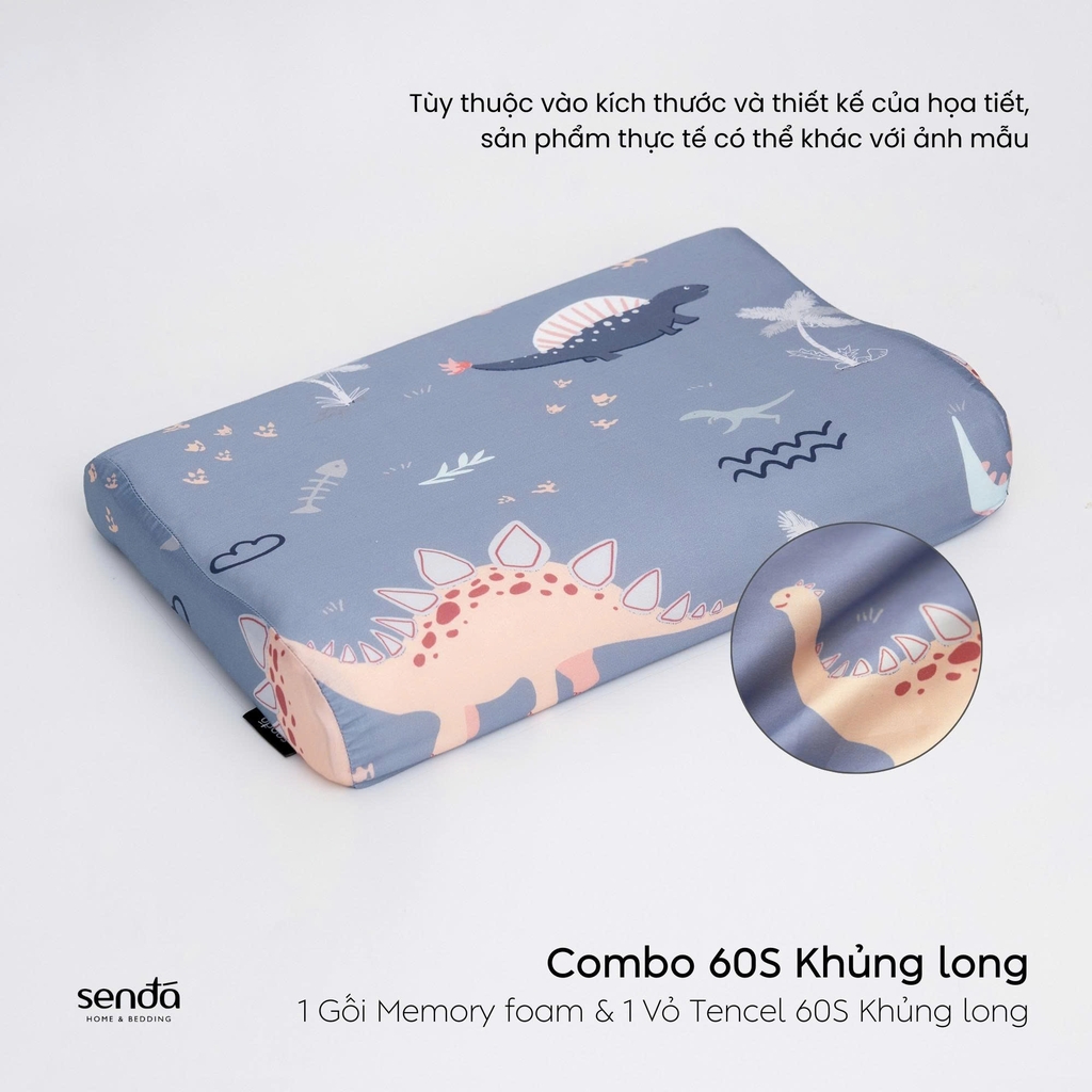 Gối cao su non hỗ trợ ngủ ngon cho bé, ruột gối ngủ sâu Memory Foam trẻ em cao cấp