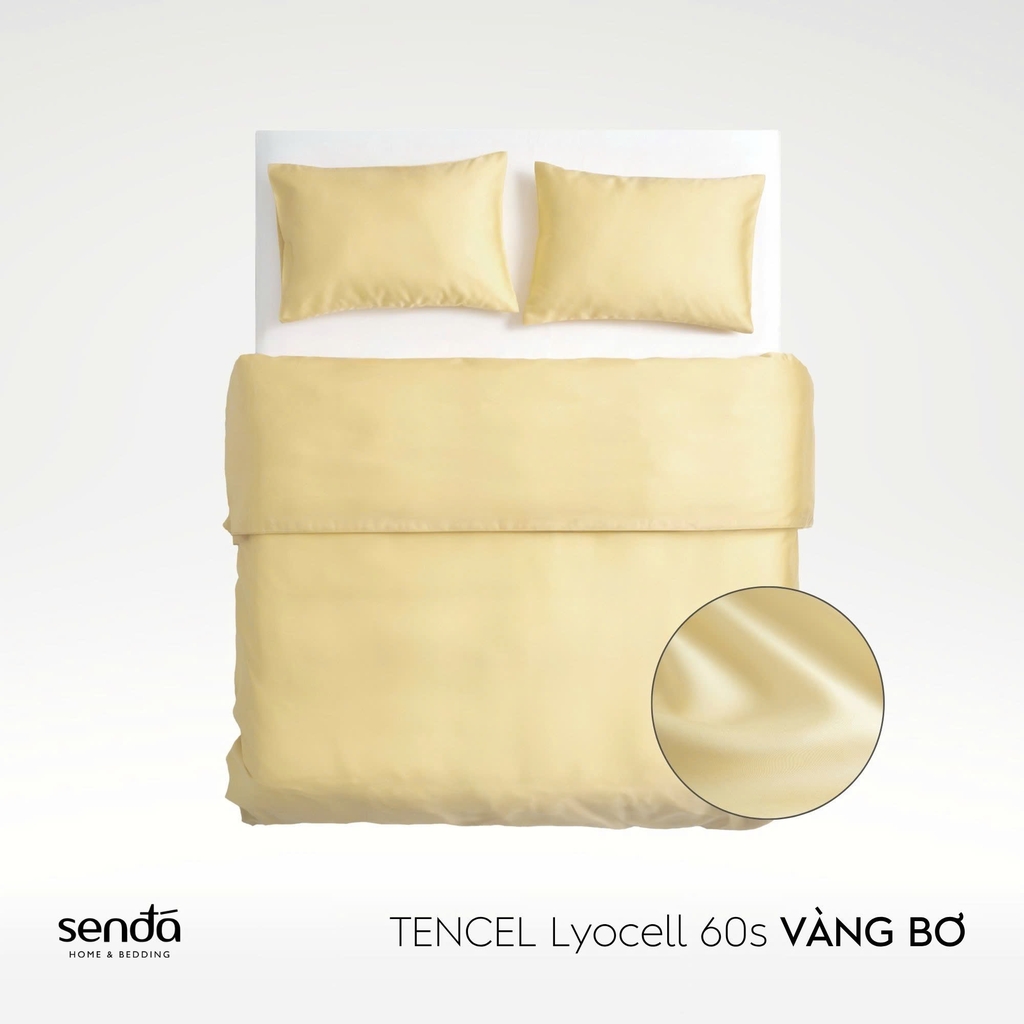 Bộ chăn gối 3 món Lụa Tencel trơn màu 3
