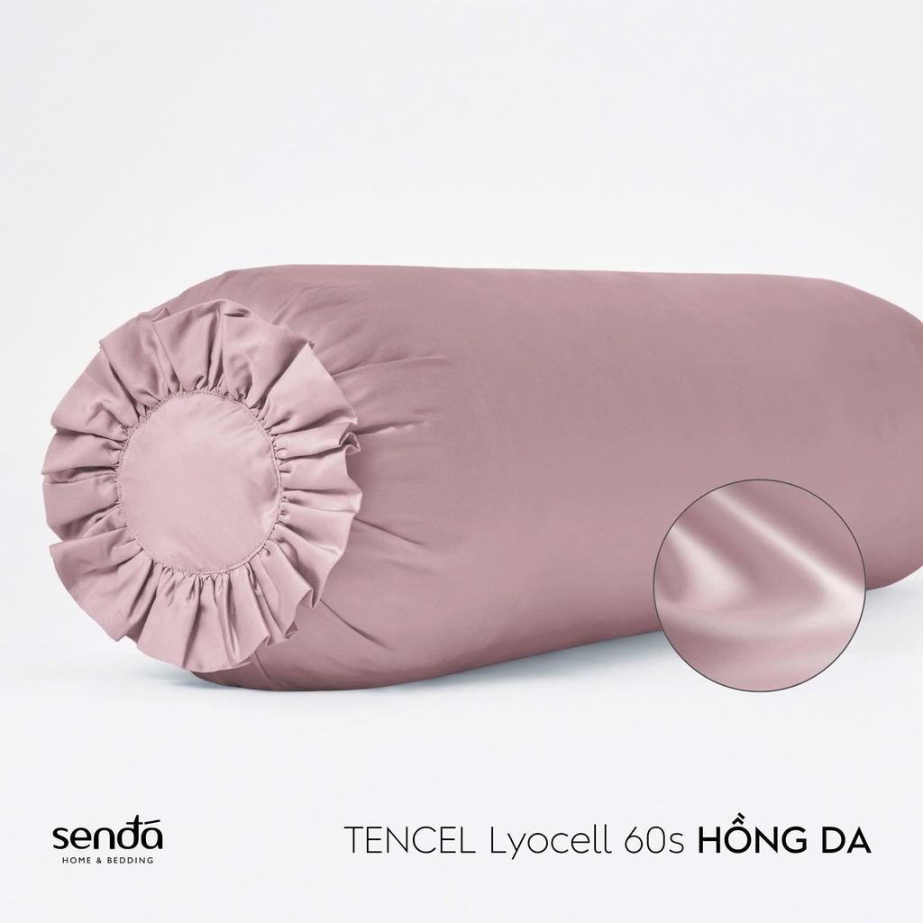 Vỏ gối ôm Lụa Tencel trơn màu 4