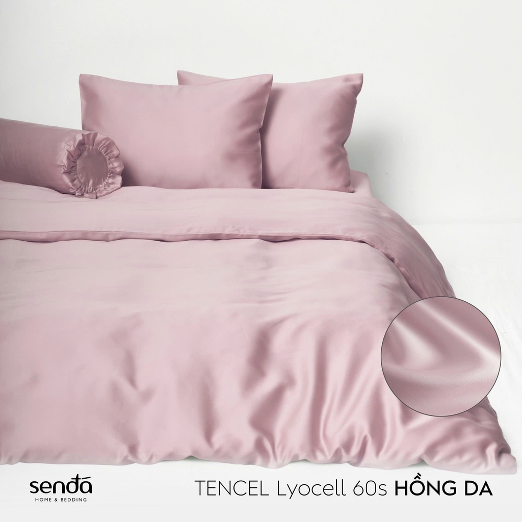 Bộ 5 món chăn ga gối Lụa Tencel trơn màu 5