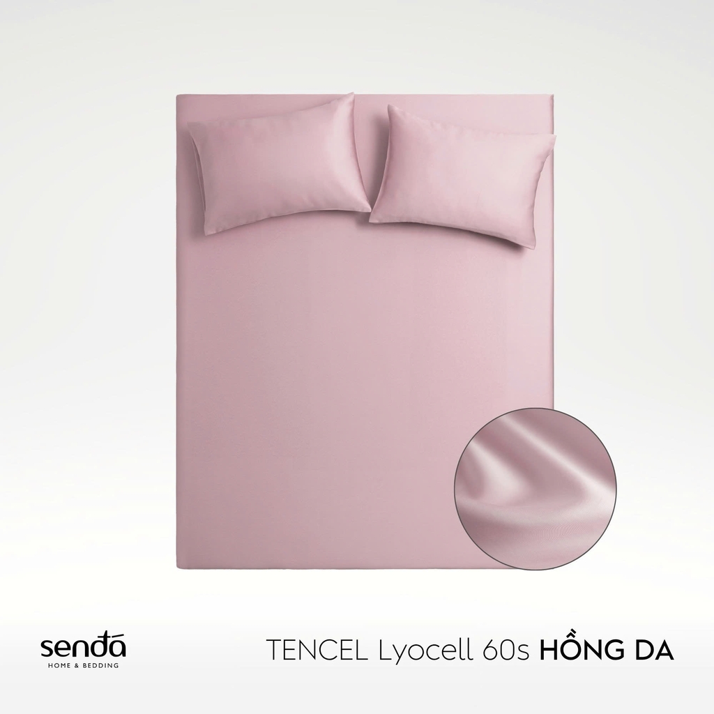 Bộ ga gối 3 món Lụa Tencel trơn màu