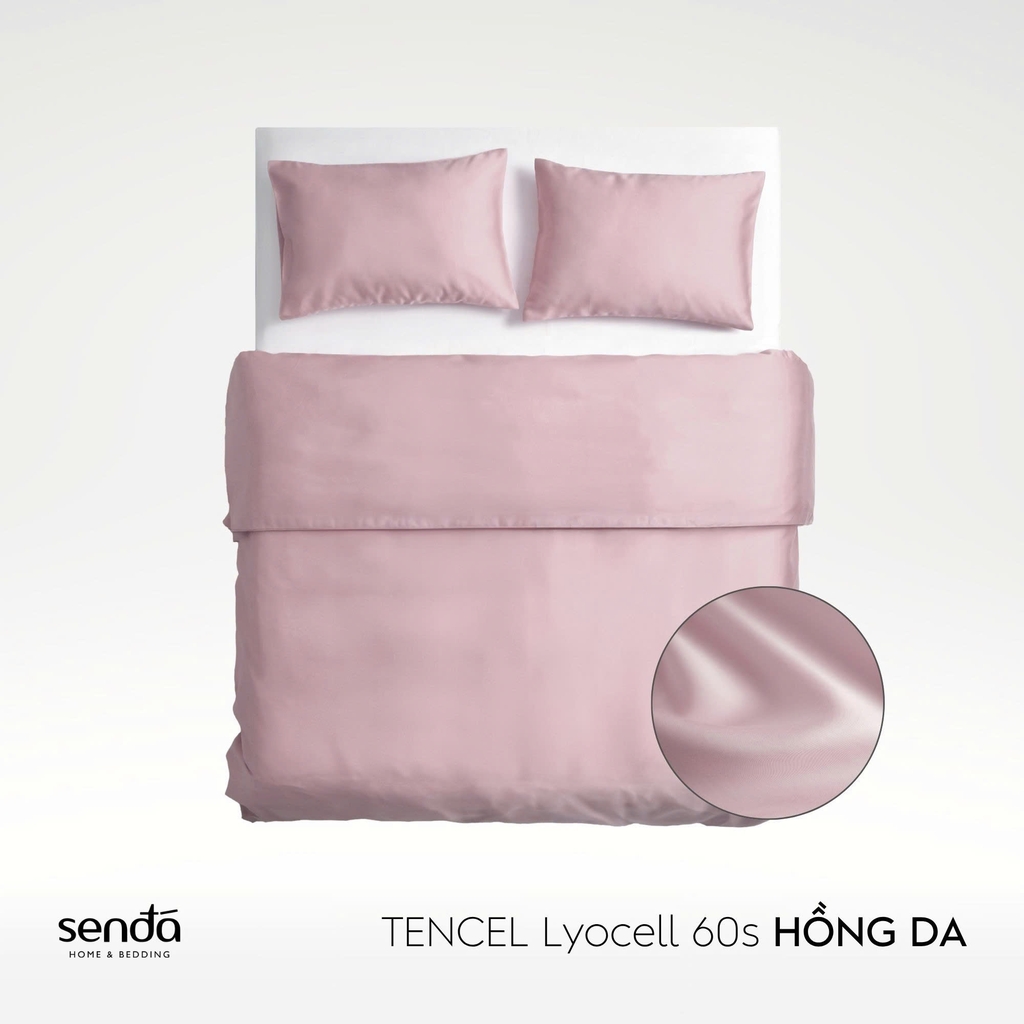 Bộ chăn gối 3 món Lụa Tencel trơn màu 5