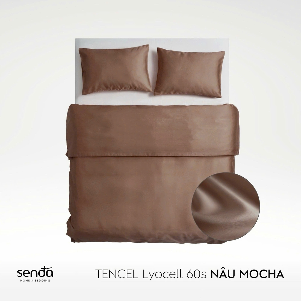 Bộ chăn gối 3 món Lụa Tencel trơn màu 3