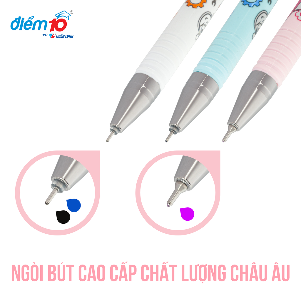 TL - Bút Gel TP-GEL038 (Xanh, Đen, Tím) (20 Cây/Hộp)