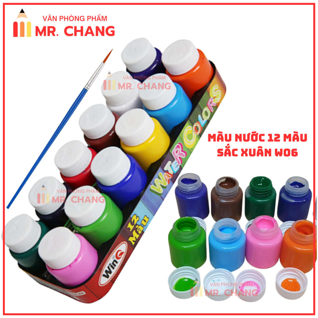 Win Q Màu Nước Sắc Xuân 12 Màu W06 (50 Vĩ/ Thùng)