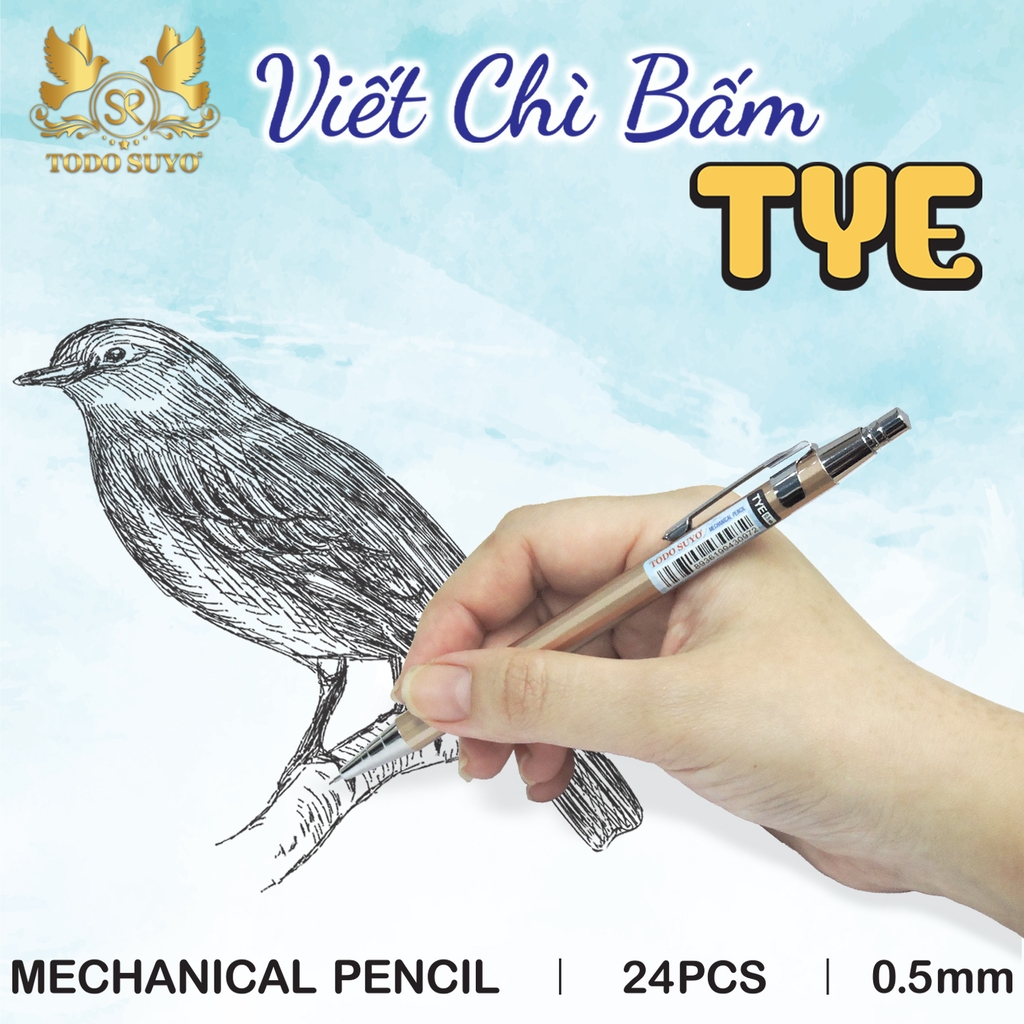 G-Star Bút Chì Bấm TYE Hiệu Todo Suyo (24 Cây/ Hộp, 20 Hộp/ Lốc, 40 Hộp/ Thùng)