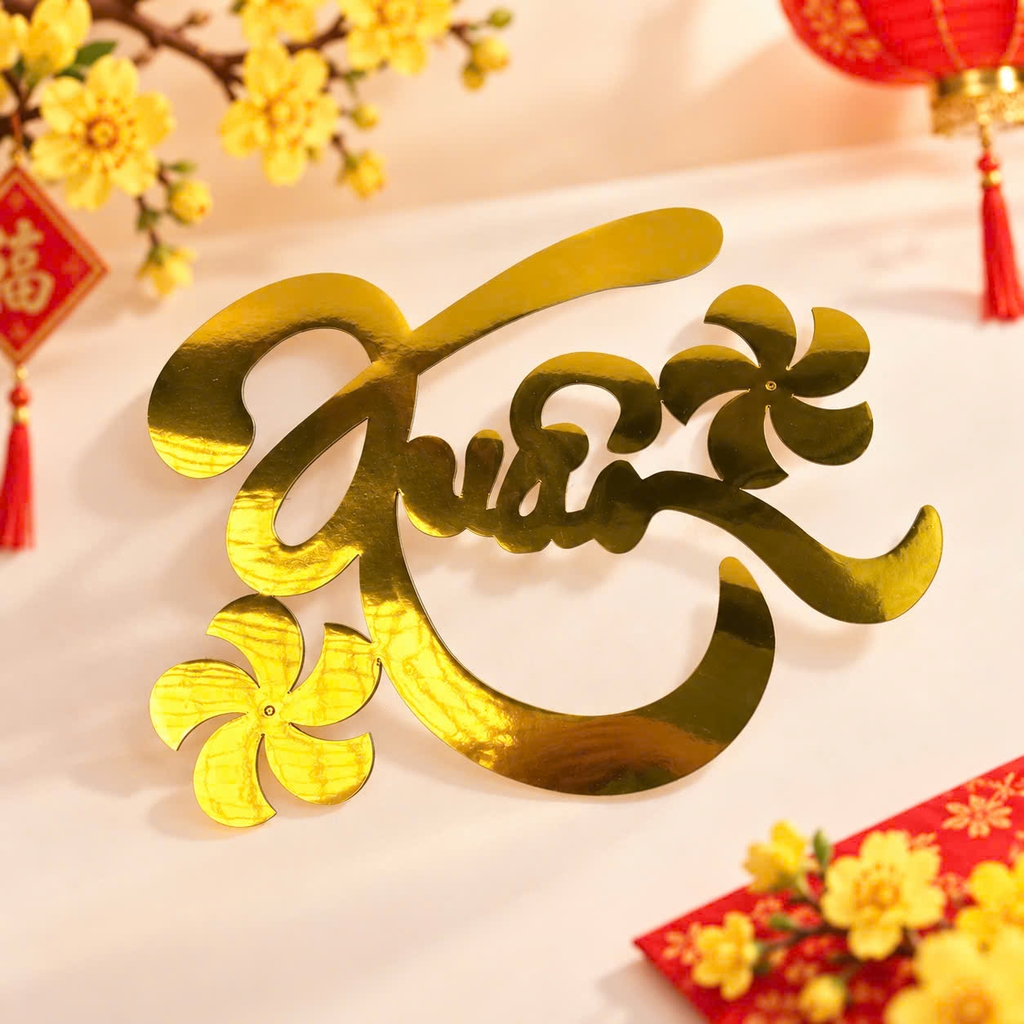 Chữ Xuân 2 Lớp (1 Chữ/Bịch)