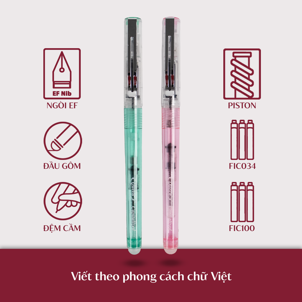 Queen - Bút Máy Ngòi Trơn FP177 (12 Cây/ Hộp; 5 Hộp/ Lốc)