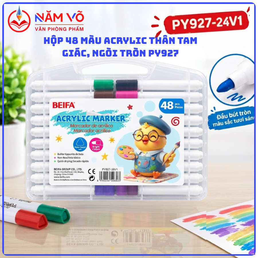 Beifa - Màu Acrylic PY 927 (Ngòi Tròn, Thân Tam Giác)