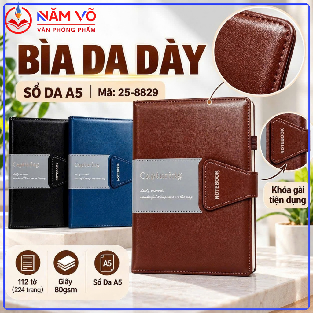 Sổ Da Cao Cấp 25-8829 (92 Cuốn/Thùng)
