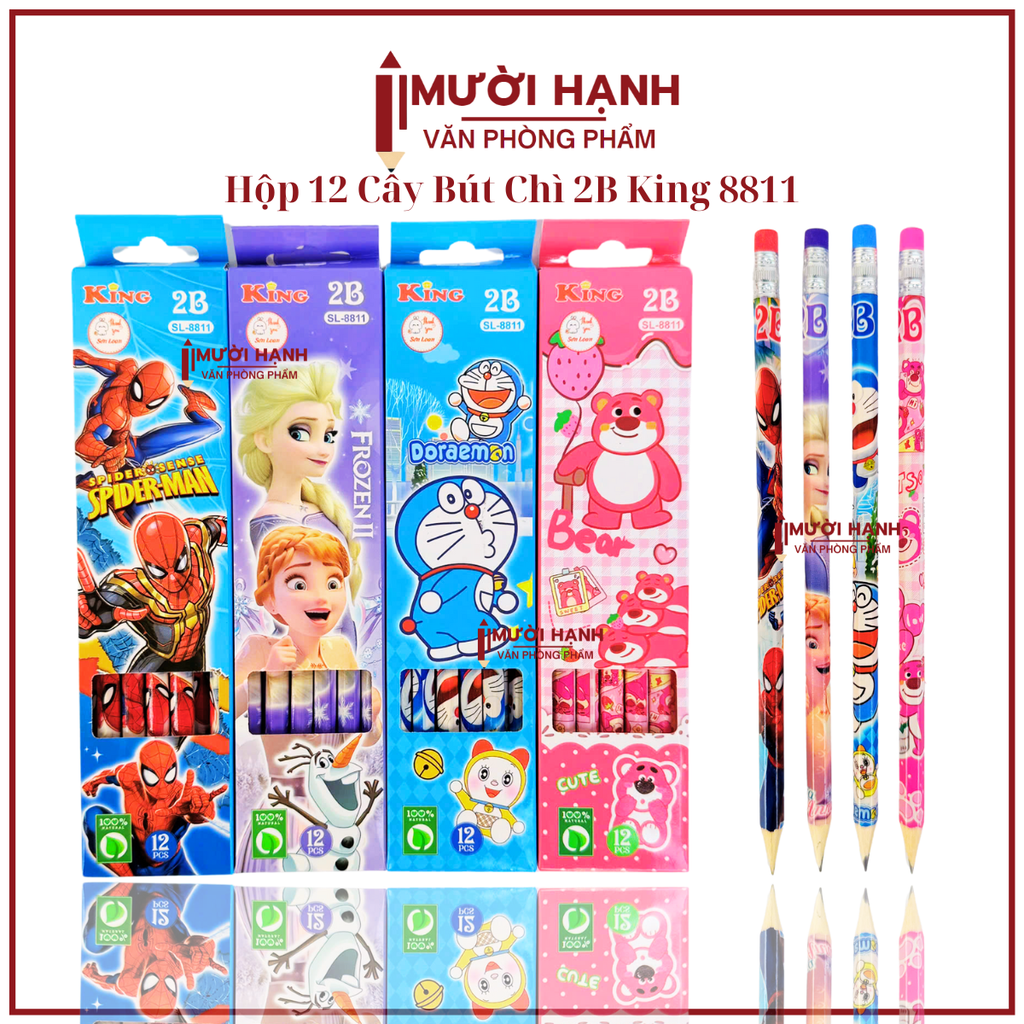 . Bút Chì 2B Hình Dễ Thương SL 8811 (12 Cây/ Hộp; 12 Hộp/Lốc; 20 Lốc/Thùng)