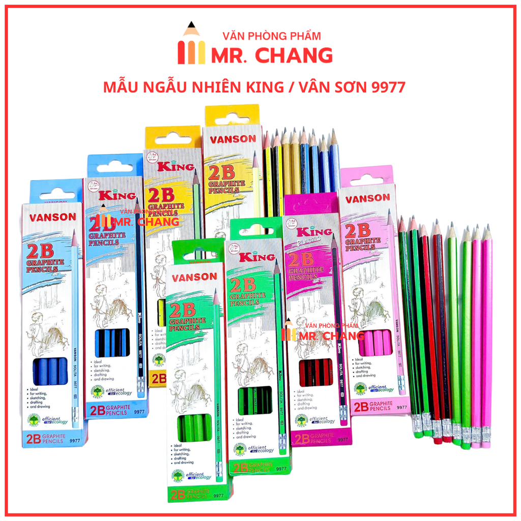 . Bút Chì 2B King VS 9977 (12 Cây/ Hộp; 12 Hộp/ Lốc; 240 Hộp/ Thùng)