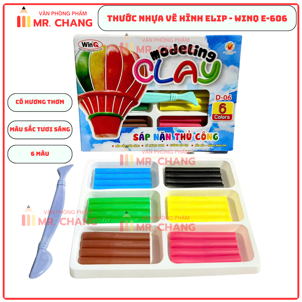 WinQ Đất Nặn Thủ Công 6 Màu D06 (5 Hộp/Lốc; 120 Hộp/ Thùng)