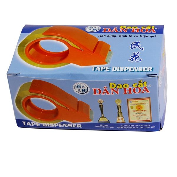 DH - Dao Cắt Băng Keo Cầm Tay Dân Hoa Bằng NHỰA 5F (Phân) (100 Cái/ Thùng)