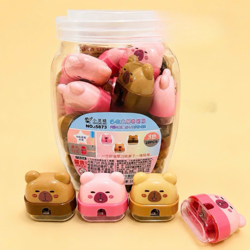 Gọt Bút Chì 1 Lỗ Capy Bara 5873 (28 Cái/ Hộp; 24 Hộp/ Thùng)