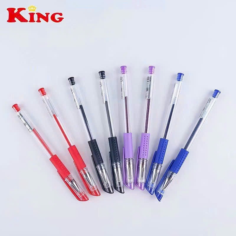 . Bút Gel MINI Đầu To King K009 (Xanh, Tím, Đỏ, Đen) (12 Cây/Hộp; 12 Hộp/Lốc; 20 Lốc/Thùng)