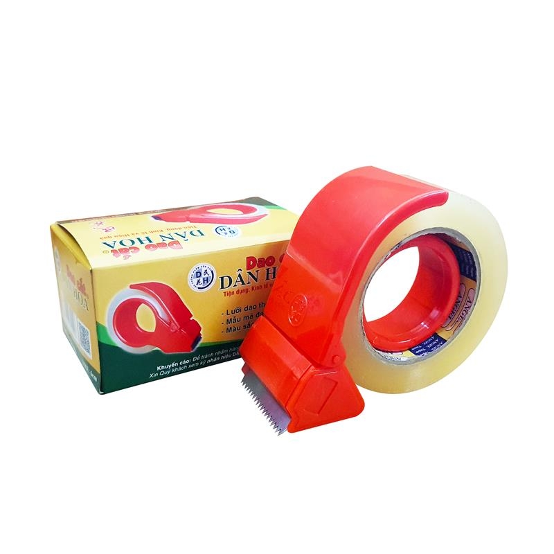 DH - Dao Cắt Băng Keo Cầm Tay Dân Hoa Bằng NHỰA 6F (Phân) (100 Cái/ Thùng)