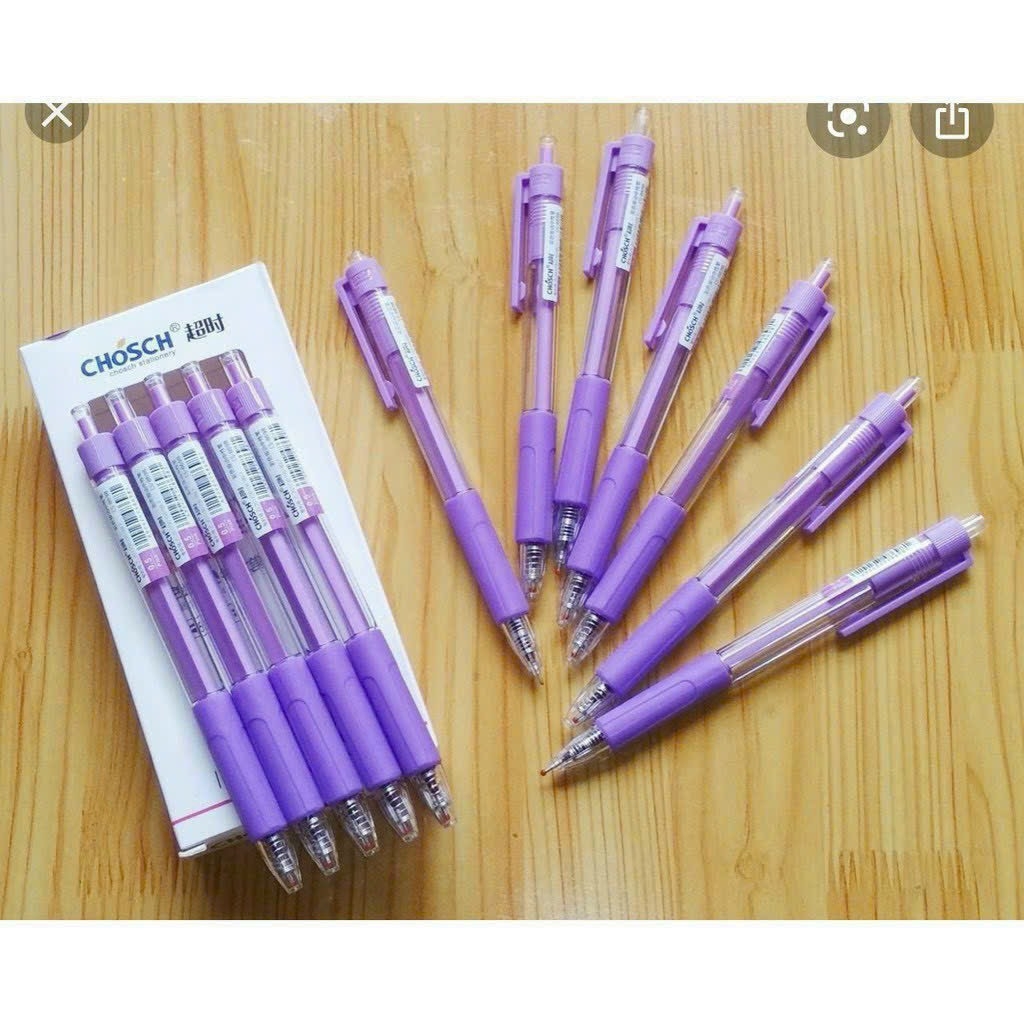. Bút Chosch Mực Nước CS8698 (Xanh, Tím, Đỏ, Đen) (12 Cây/Hộp; 12 Hộp/ Lốc; 12 Lốc/Thùng)