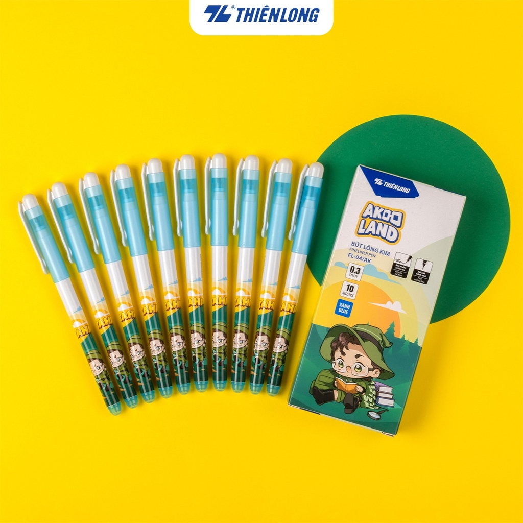 TL-Bút Lông Kim FL04/AK (10 Cây/ Hộp; 6 Hộp/ Thùng) (Xanh, Tím)