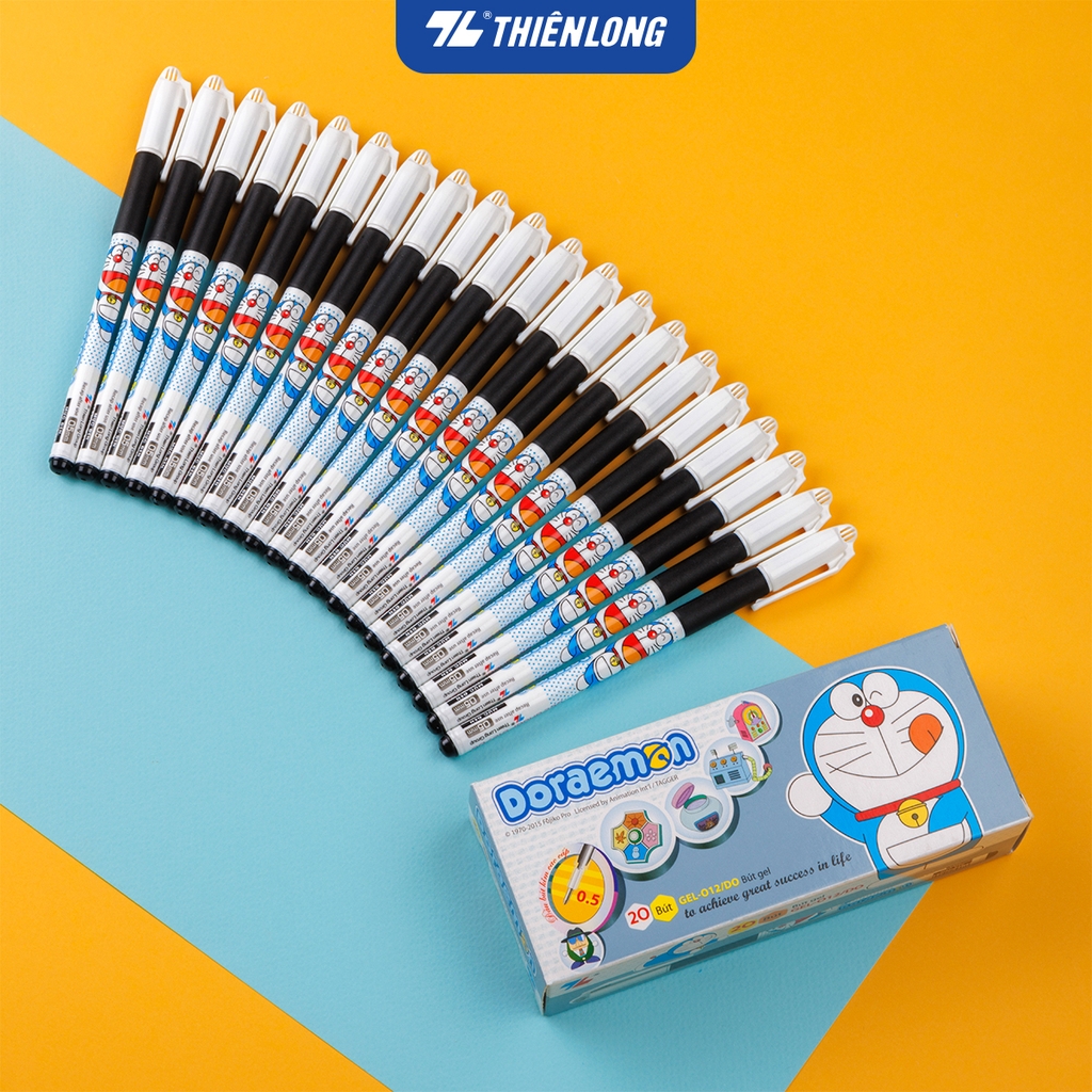 . TL - Bút Bi Doremon GEL 012/DO (Xanh, Tím, Đỏ, Đen) (20 Cây/Hộp)