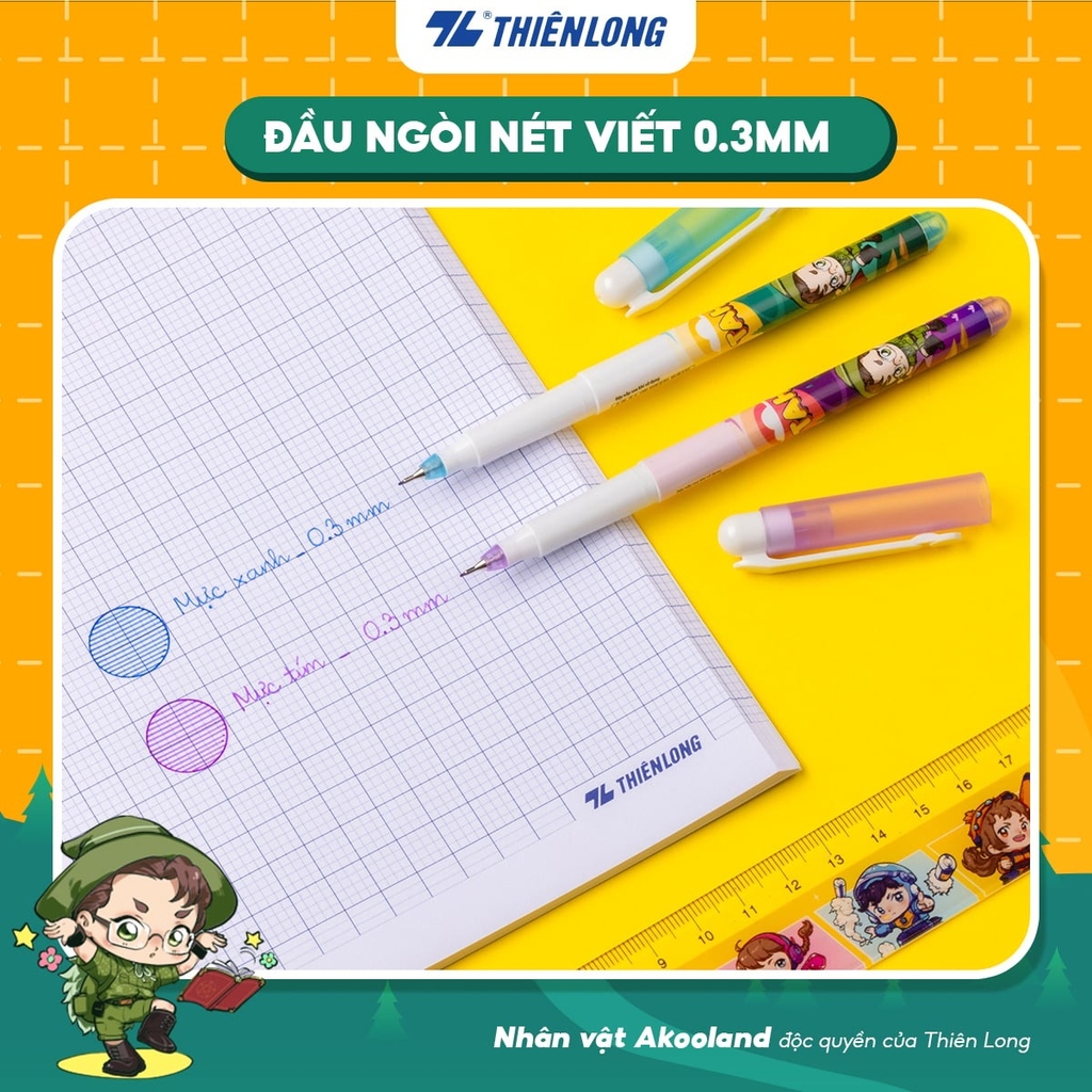 TL-Bút Lông Kim FL04/AK (10 Cây/ Hộp; 6 Hộp/ Thùng) (Xanh, Tím)