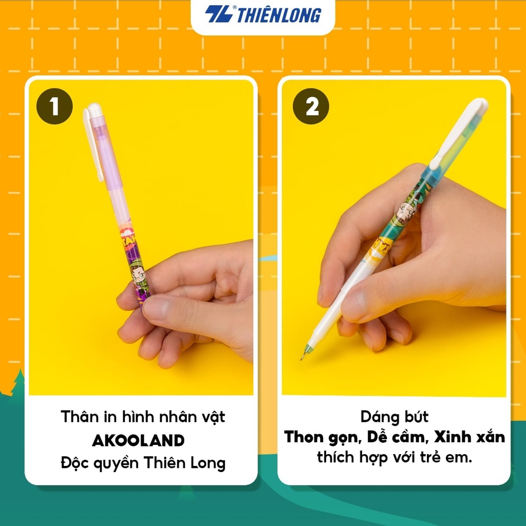 TL-Bút Lông Kim FL04/AK (10 Cây/ Hộp; 6 Hộp/ Thùng) (Xanh, Tím)